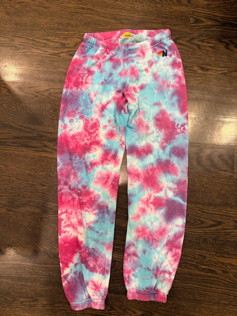 Aviator Nation Tie-Dye Joggers sweats in Pink & Blue